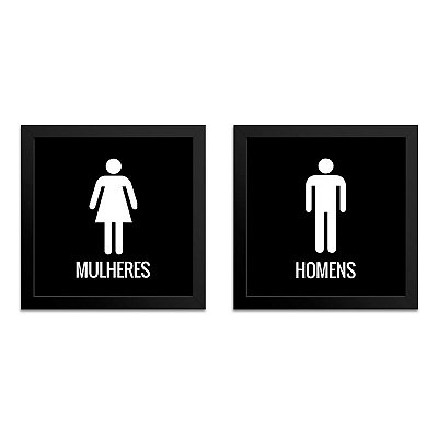 Quadro para Banheiro – Homem e Mulher