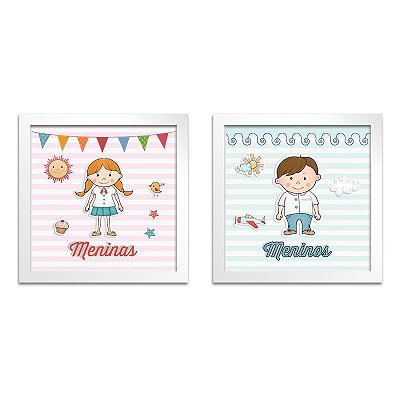 Quadro para Banheiro – Meninas e Meninos