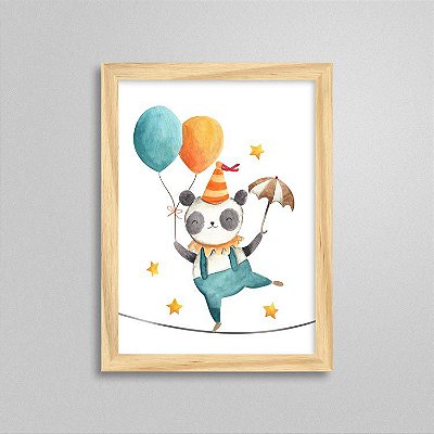 Quadro Urso Panda - Tema Circo