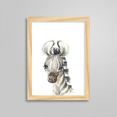 Quadro Filhote de Zebra - Decoração Quarto de Bebê