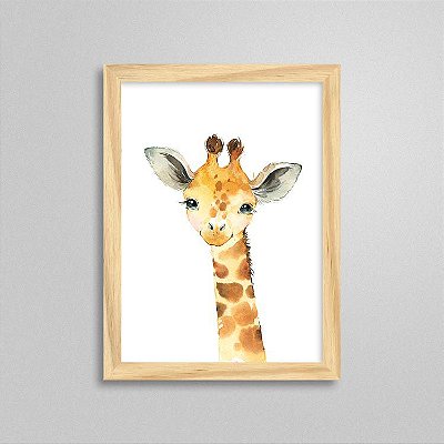 Quadro Filhote de Girafa - Decoração Quarto de Bebê