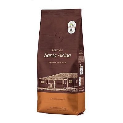 Café em grãos torrado Santa Alcina ESPECIAL gourmet 01 kg