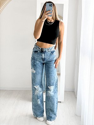 regata cropped canelado