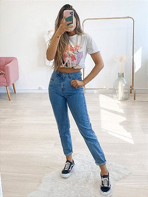 calça mom jeans harley