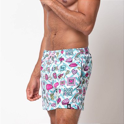 Shorts Tactel Santo Luxo Man Love Fun