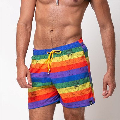 Shorts Tactel Santo Luxo Man Pride Flag