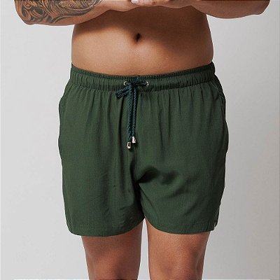 Shorts Viscolinho Verde Oliva