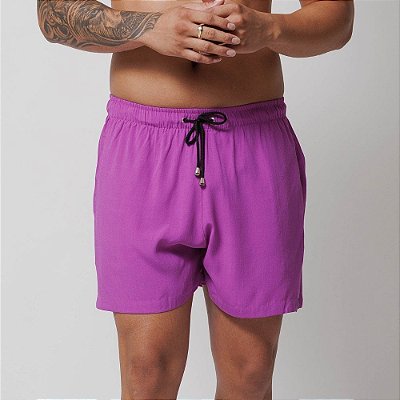 Shorts Viscolinho Roxo