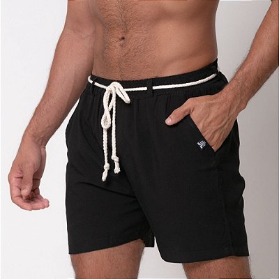 Bermuda Viscolinho Preto