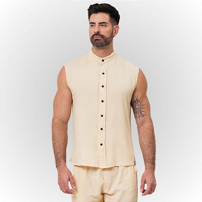 Regata Viscolinho Gola Padre Palha