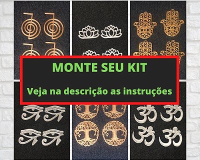 Apliques para Orgonites - KIT Personalizado com 48 peças - Monte seu Kit