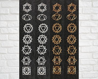 Apliques para Orgonites - KIT 07 - Chakras