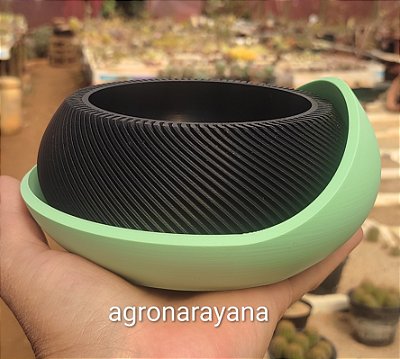 Vaso candeia (2 peças vaso e pratinho)