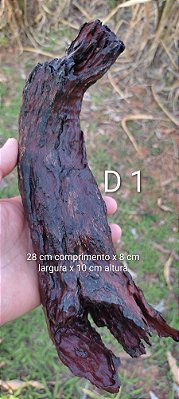 (D) Tronco em madeira 100% natural para aquários/terrários/fixação de plantas/vasos bonsai
