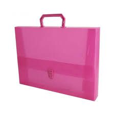 Maleta 40 Transparente Rosa - Alaplast