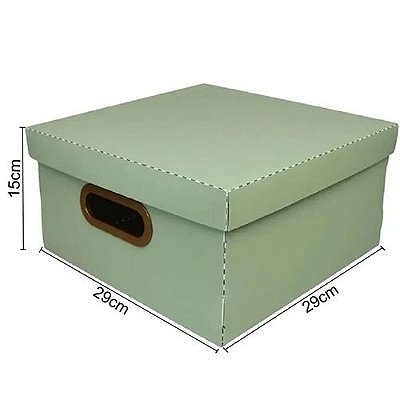 Caixa Organizadora Linho Med Verde - Dello