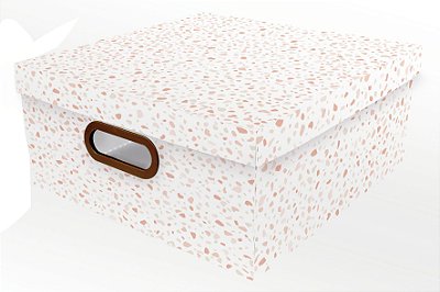 Caixa Organizadora Granilite G Rosa - Dello