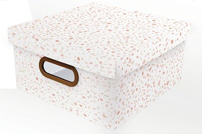 Caixa Organizadora Granilite M Rosa - Dello