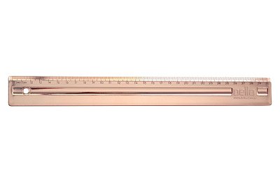 Regua Metalizada 30cm Rosa Gold - Dello