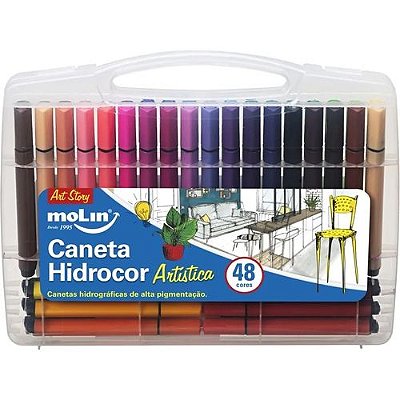 Maleta Artistica 48 Cores Hidrocor - Molin