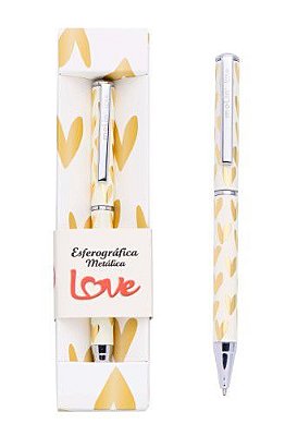 Caneta Esf 1,0mm Love Metalica Gold - Molin