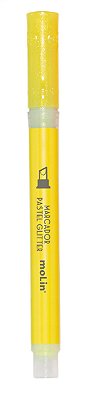 Marcador Fluor Glitter Amarelo - Molin