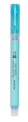 Marcador Fluor Glitter Azul - Molin