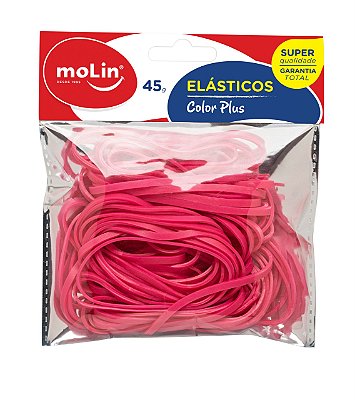 Elasticos 45g Color Plus Rosa - Molin