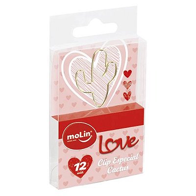 Clips C/12 Dourado Cactus - Molin