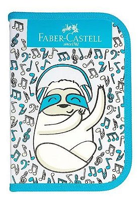 Estojo Escolar Bicho Preguica Azul - Faber