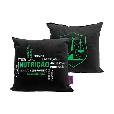 Almofada 25x25cm Fibra Veludo Nutricao - Zona
