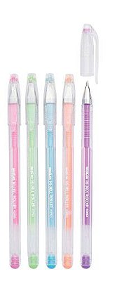 Caneta Gel Blister C/5 Pastel Sortido - Molin