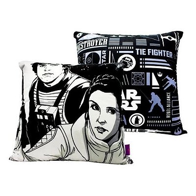 Almofada 40x40cm Fibra Veludo Darth Vader - Zona