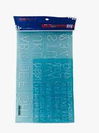 Kit Regua Normografo C/3 Azul - Waleu