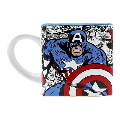 Caneca 300ml Cubo Capitao America - Zona