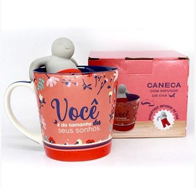 Caneca 350ml C/infusor Cha Seus Sonhos - Zona