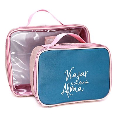 Kit C/2 Necessaire Viagem Gratidao - Zona