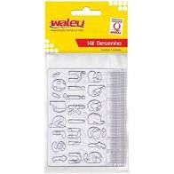 Kit Desenho C/6 Regua Cristal - Waleu
