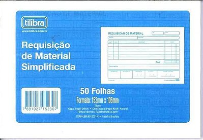 Bloco 50f Requisicao Material Simplificado-tilibra