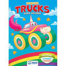 Colorir Monster Trucks Incriveis - Bicho Esperto