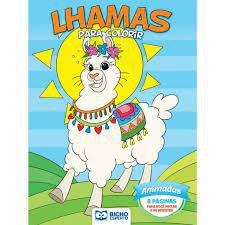 Colorir Lhamas Animadas - Bicho Esperto
