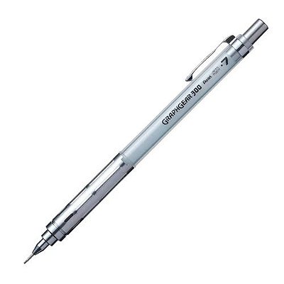 Lapiseira 0,7mm Graphgear 300 Branca - Pentel