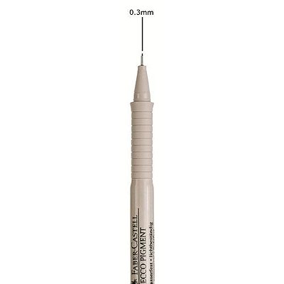 Caneta Nanquim 0.3mm Ecco Pigment Preta - Faber