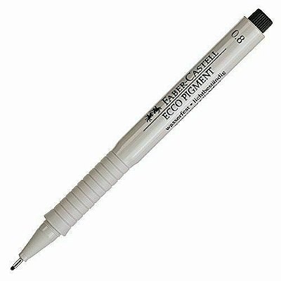 Caneta Nanquim 0.8mm Ecco Pigment Preta - Faber