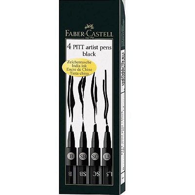 Estojo Caneta Artistica C/4 Pitt Brush - Faber