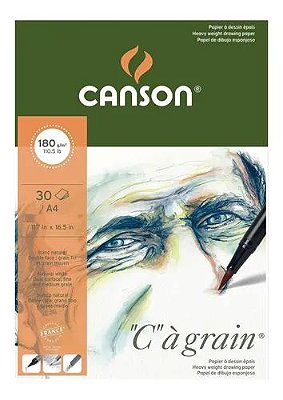 Bloco A4 180g 30f Grain Grao Fino Cc - Canson