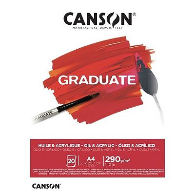 Bloco A4 290g 20f Graduate Oleo E Acrilico -canson