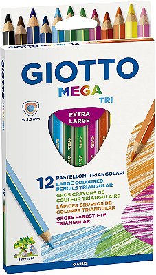 Lapis Cor 12 Cores Giotto Mega Tri - Canson