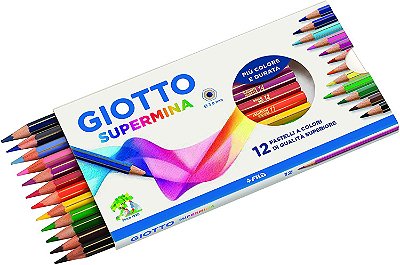 Lapis Cor 12 Cores Giotto Supermina - Canson