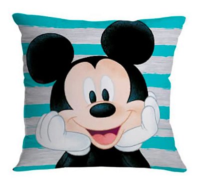 Almofada 40x40cm Fibra Veludo Mickey Friends- Zona